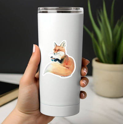 3" Tumbler Fox Sticker / Coffee & Fox / WATERPROOF