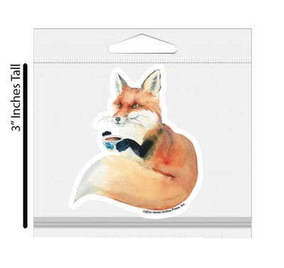 3" Tumbler Fox Sticker / Coffee & Fox / WATERPROOF
