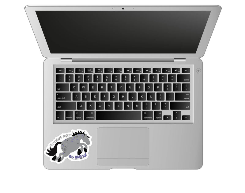 3" Tumbler Horse Sticker / Instant Happy / WATERPROOF