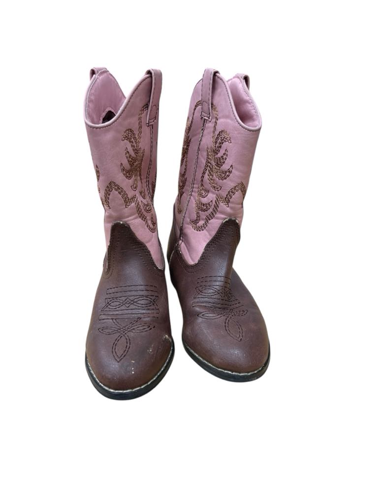 Unbranded Cowgirl Boots - Pink/Brown - Youth 12 - USED