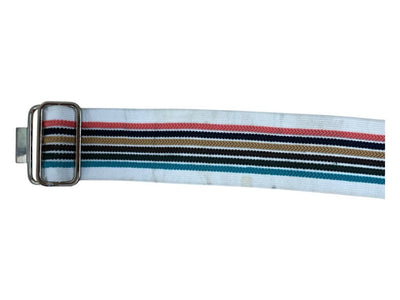 Elastic Belt - White/Multi - Adjustable - USED