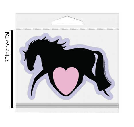 3" Tumbler Horse Sticker / Heart Horse / WATERPROOF