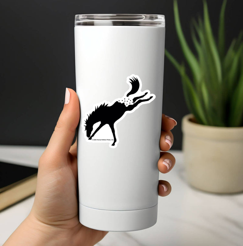 3" Tumbler Horse Sticker / Bucking Appaloosa / WATERPROOF