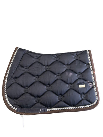 PS of Sweden Saddle Pad - Navy/Brown - Cob - USED