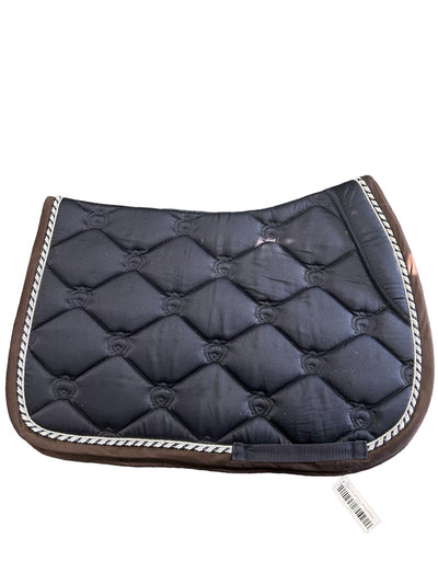PS of Sweden Saddle Pad - Navy/Brown - Cob - USED