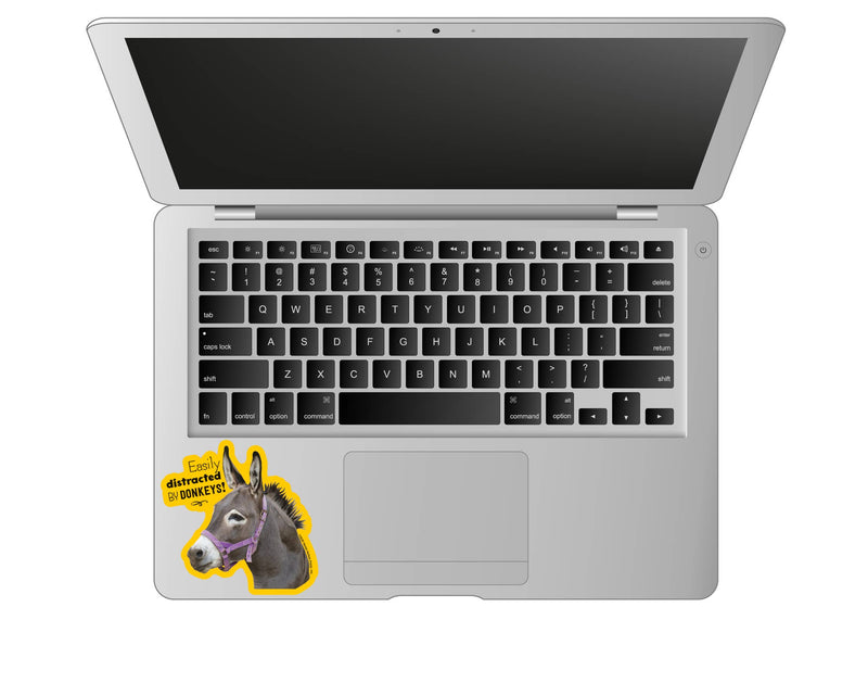 3" Tumbler Donkey Sticker / Easily Distracted / WATERPROOF