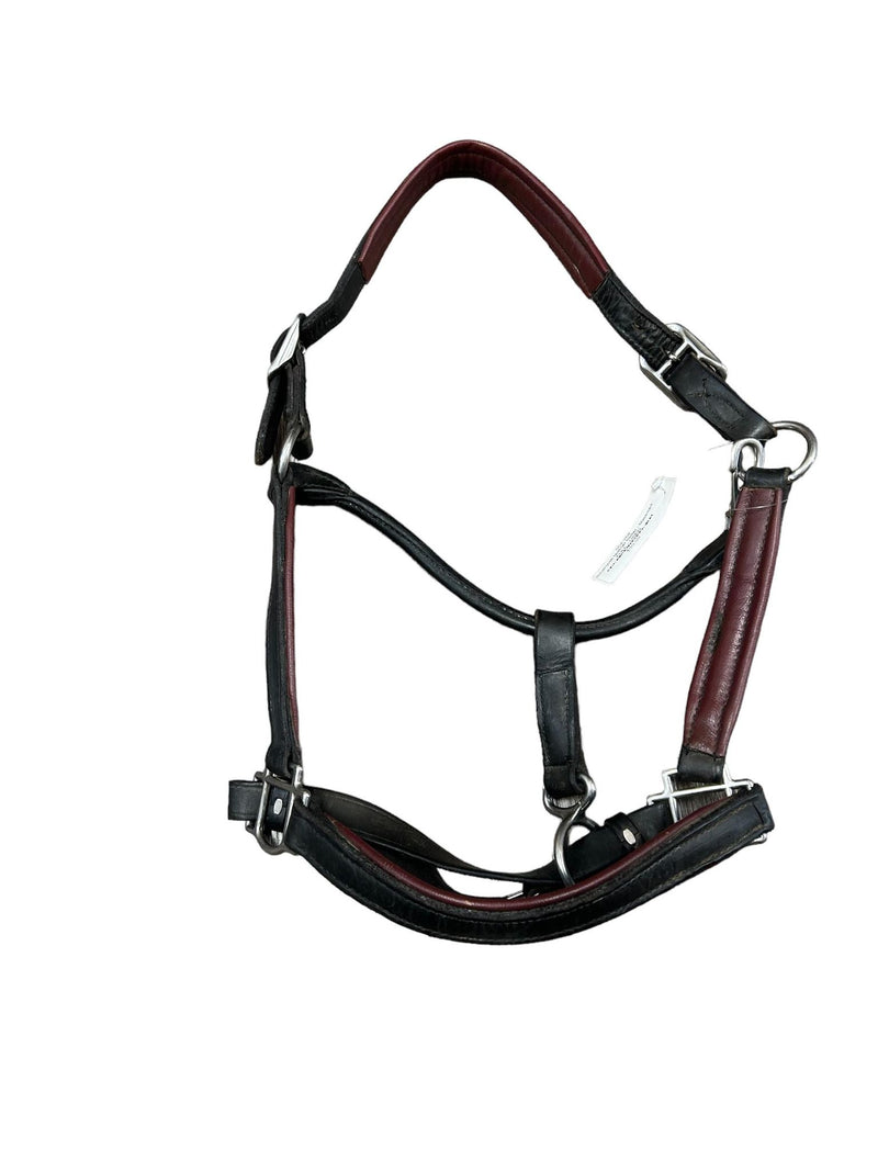 Smartpak Leather Halter - Black/Red FULL - USED
