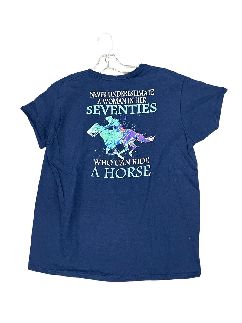 Seventies Tee - Navy - Est. L - USED