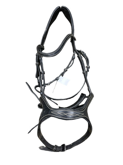 Montar Bridle With PS of Sweden Reins - Black - Full - USED