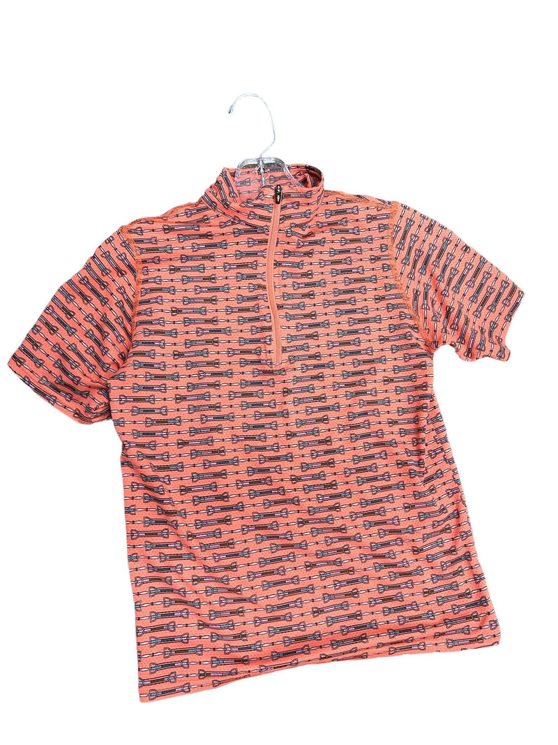 Kerrits SS Top - Orange Bits - Youth L - USED
