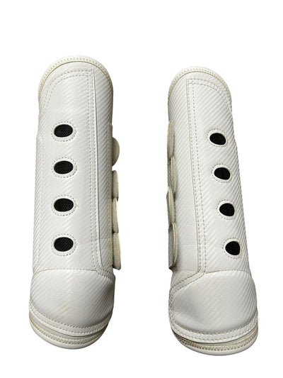 Premier Equine Carbon Cooled Eventing Boots - White L Hind - USED