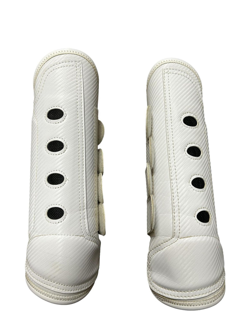 Premier Equine Carbon Cooled Eventing Boots - White L Hind - USED
