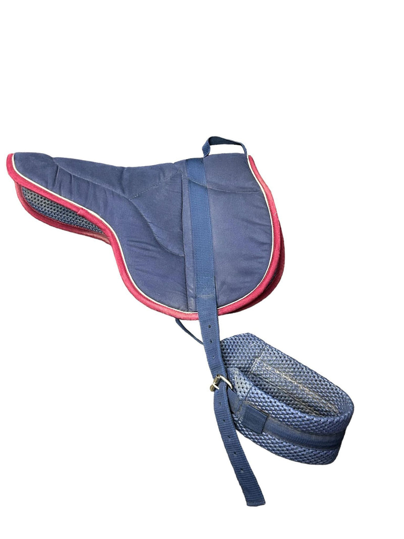 Best Friend Bareback Pad w/ Girth - Navy/Maroon - USED