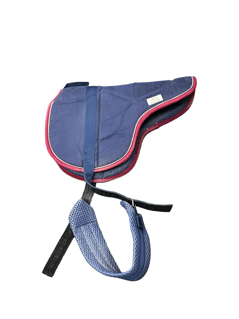 Best Friend Bareback Pad w/ Girth - Navy/Maroon - USED