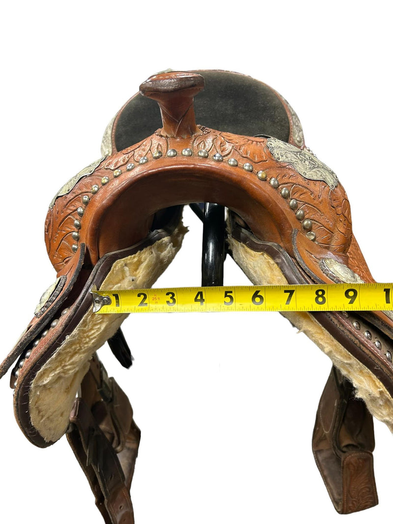 Double T Western Show Saddle - Brown 16" - USED