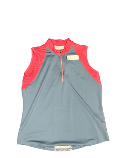 Bette & Court Sleeveless Polo - Blue/Pink L - USED