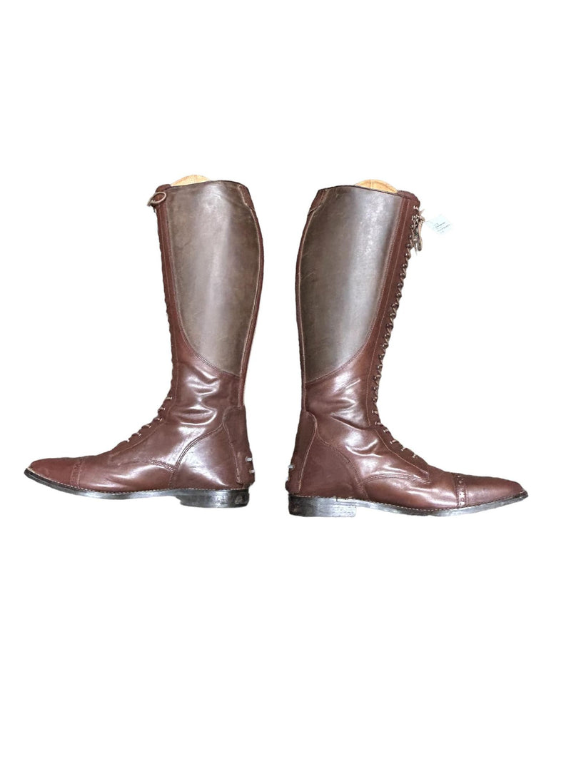 Busse Lace Up Tall Boots - Brown 43 (11 U.S.) - USED