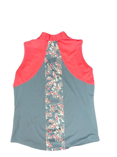 Bette & Court Sleeveless Polo - Blue/Pink L - USED
