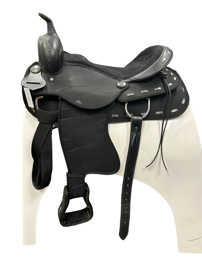 Synthetic Western Saddle - Black 17" - USED