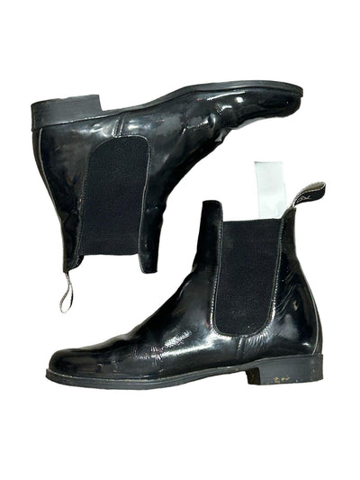 Ovation Paddock Boot  - Patent Pull On Boot Black Size 7 - USED
