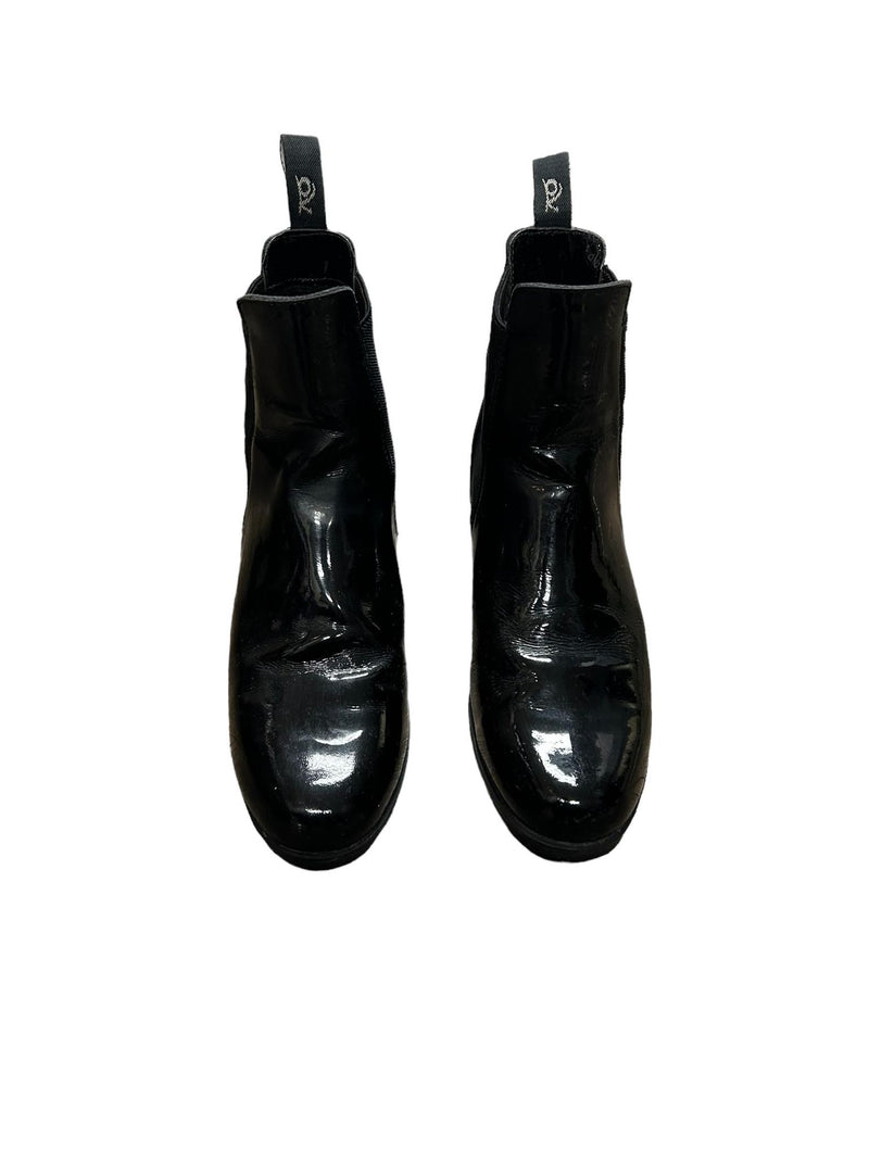 Ovation Paddock Boot  - Patent Pull On Boot Black Size 7 - USED