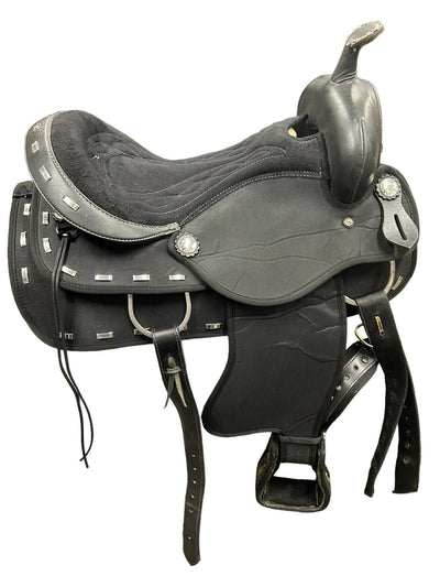 Synthetic Western Saddle - Black 17" - USED