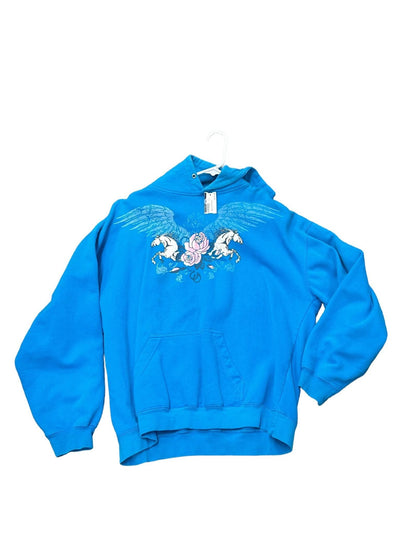 Horse Hoodie - Blue - XL - USED