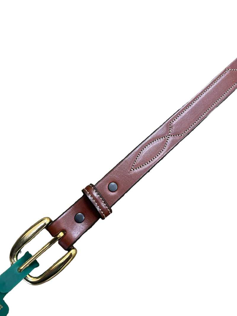 Tory Leather 1" Fancy Stitch Belt