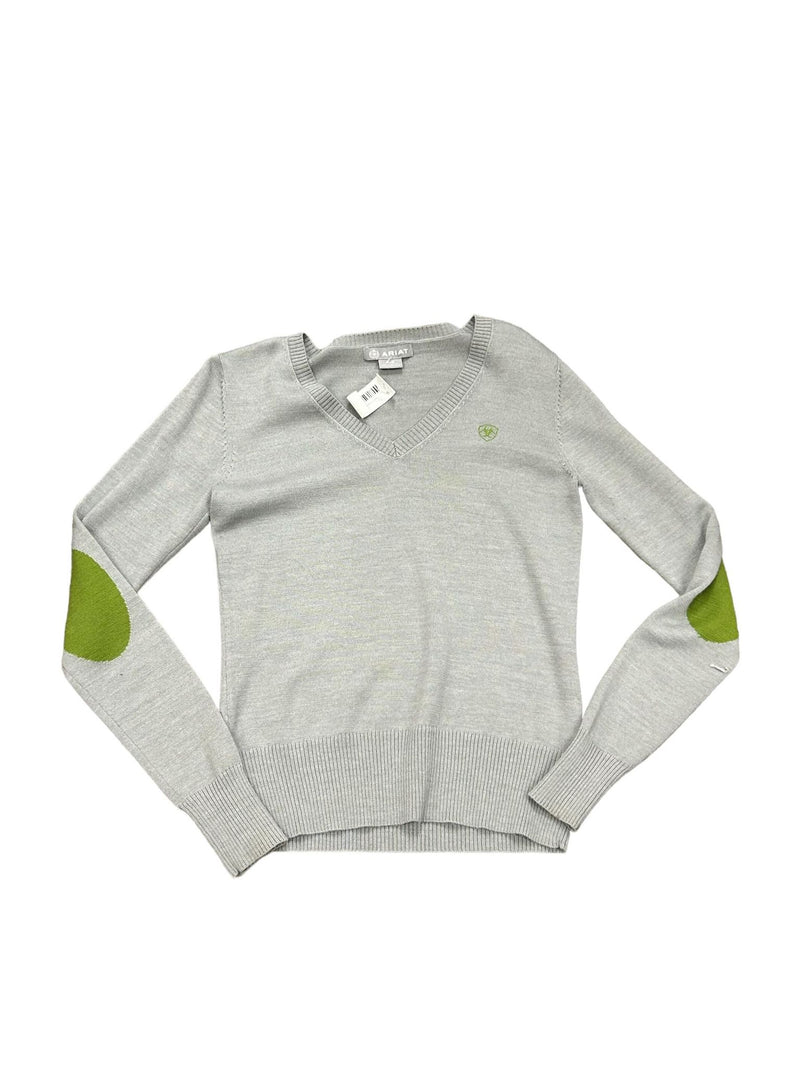 Ariat V-Neck Sweater - Grey/Lime M - USED -