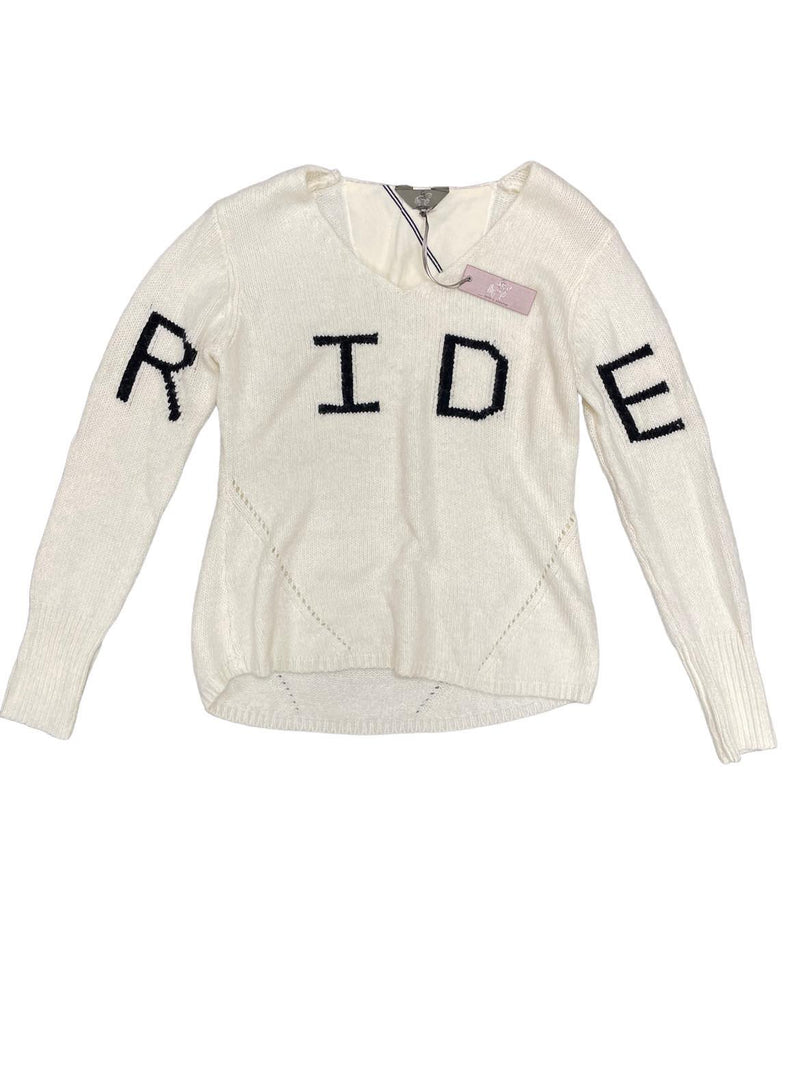 Goode Rider "RIDE" Sweater - Cream - S - USED