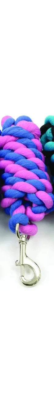 Shires Cotton Rope Lead -Two Tone Pink/Blue 6ft