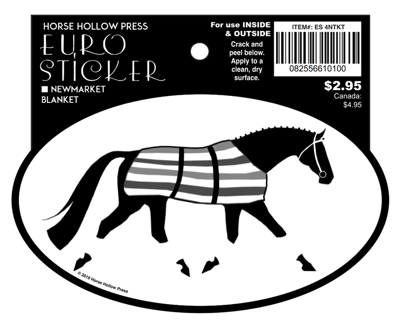 Oval Equestrian Horse Sticker / Newmarket / WATERPROOF