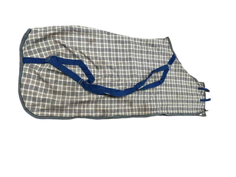 Baker Stable Sheet - Baker Plaid/Navy - Size 80" - USED