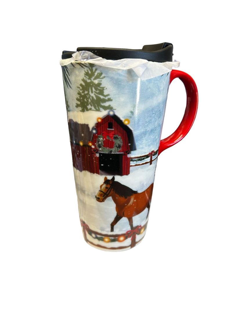 Horse Scene Holiday Mug