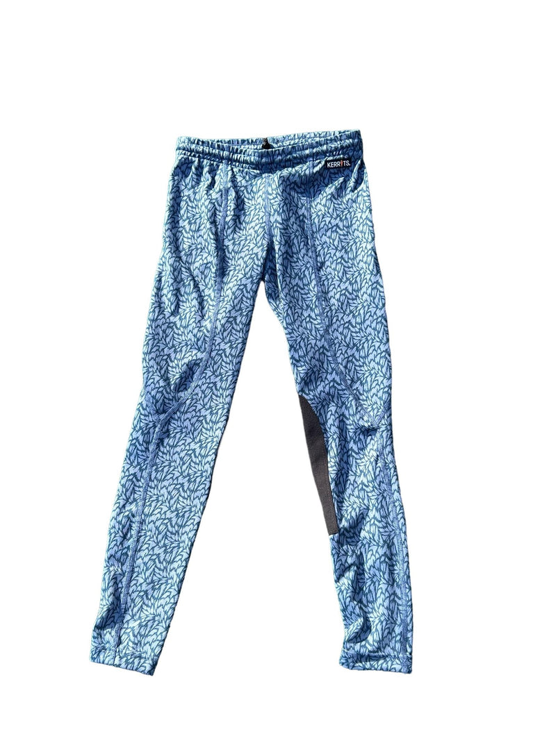 Kerrits KP Tights - Blue/Navy Pattern - Youth M - USED