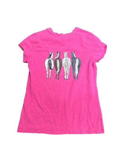 Ariat 4 Horses Tee - Pink est. Youth M - USED
