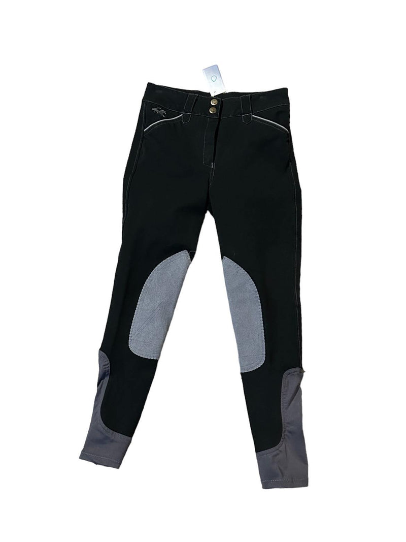 Smartpak Piper Kids KP Breeches - Black/Grey Kids 12 - USED -