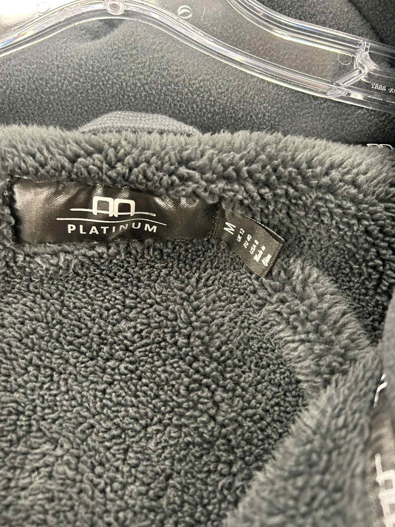 AA High Collar Fleece Jacket - Grey - Medium - USED