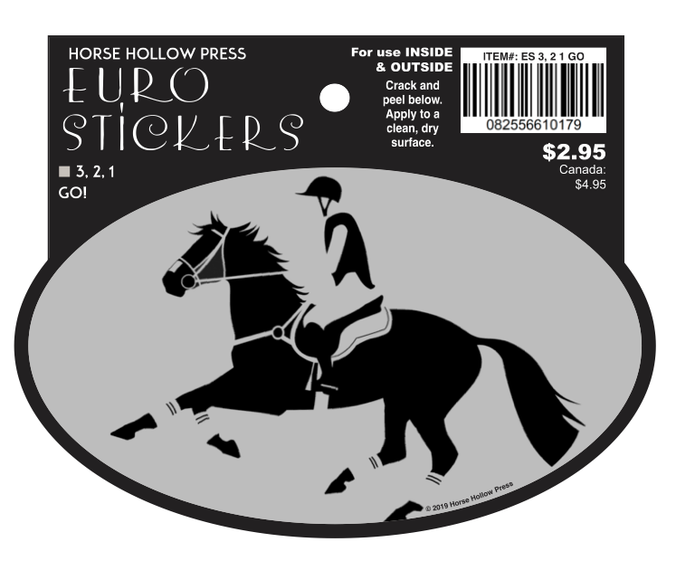 Oval Equestrian Horse Sticker / Eventer 3 Day / WATERPROOF