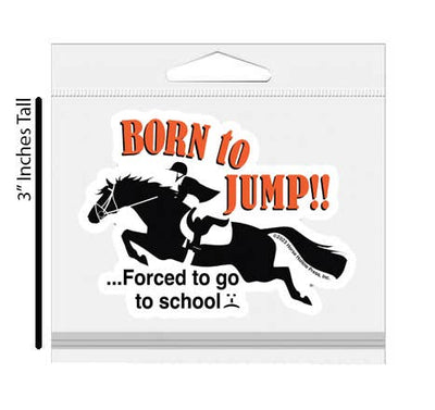 3" Tumbler Horse Sticker / Born to Jump School / WATERPROOF