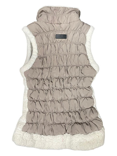 Calvin Klein Fleece Vest - Tan/White - S - USED