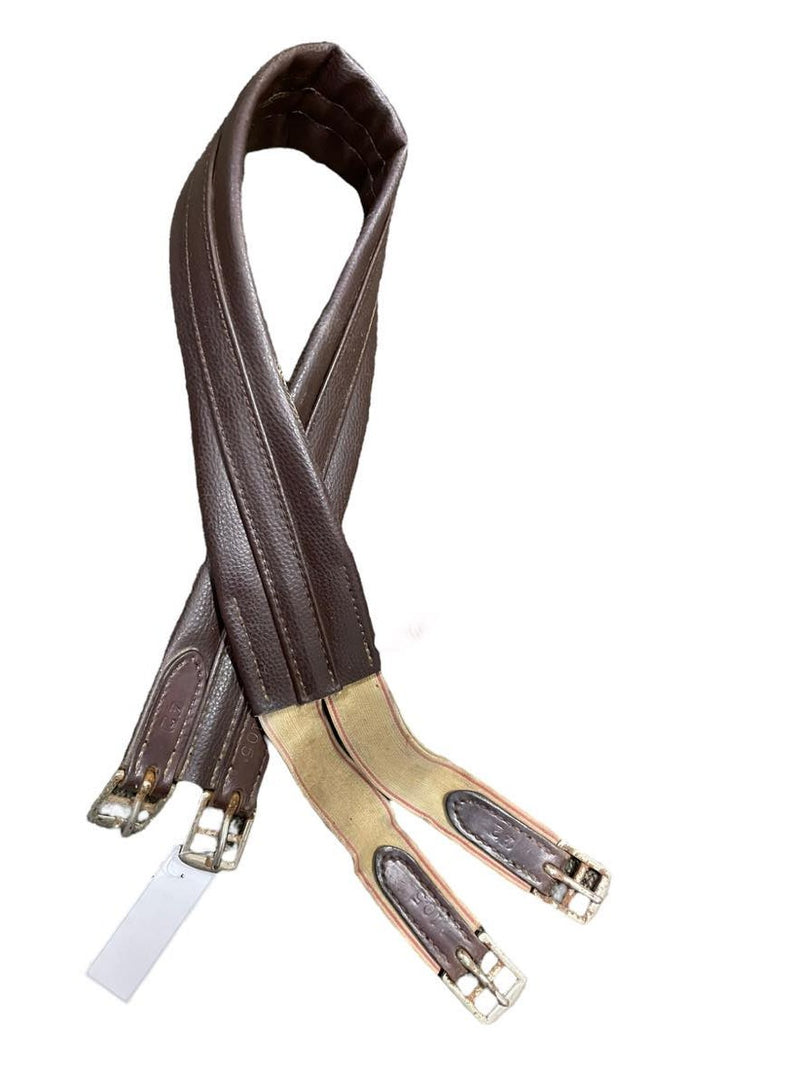 One-Sided Elastic Leather Girth - Brown 42" - USED