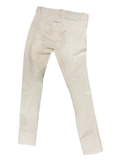 Ovation KP Jods *Bleach Stain* - Tan - Youth 12 - USED
