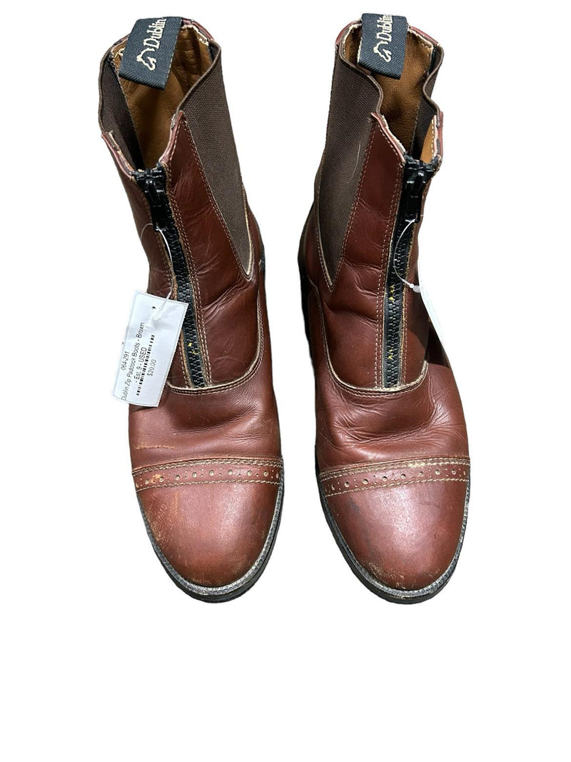 Dublin Zip Paddock Boots - Brown - Est. 9 - USED