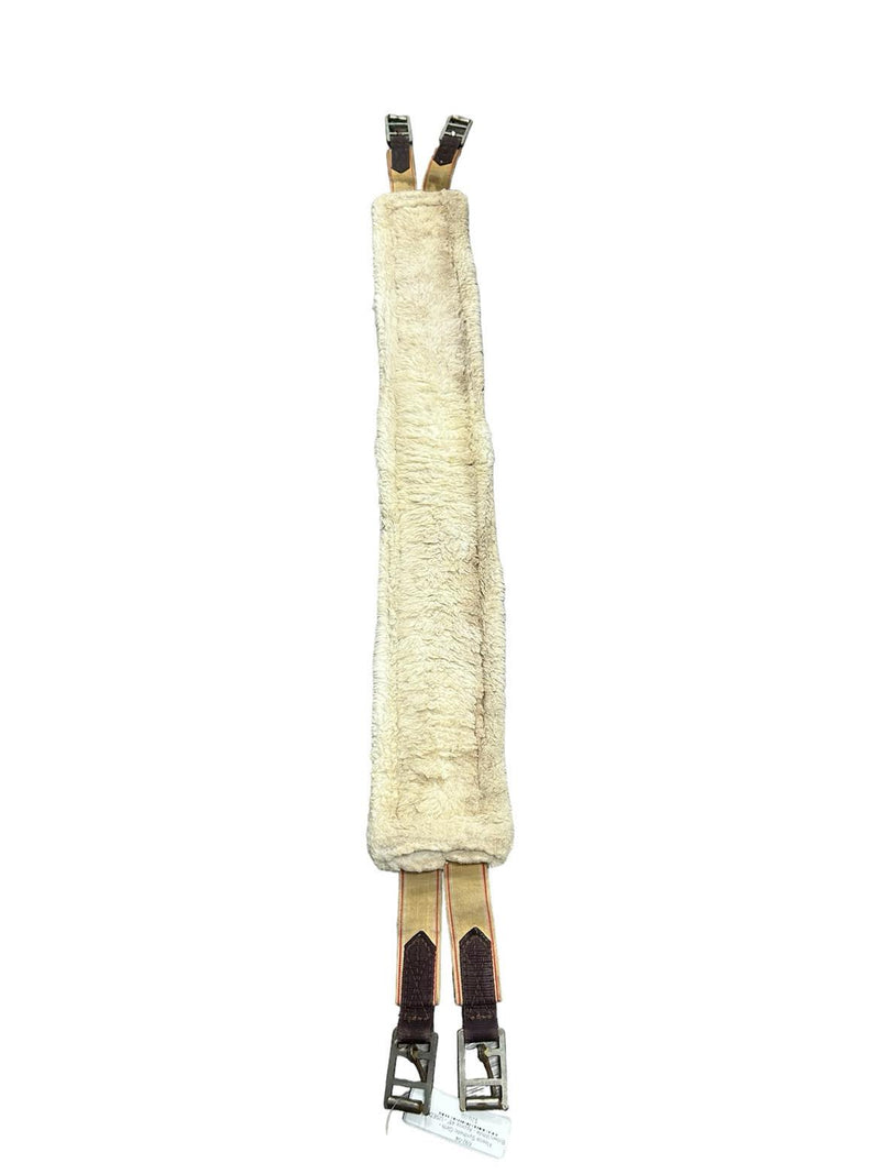 Fleece Synthetic Girth - Brown/White - Approx 48" - USED