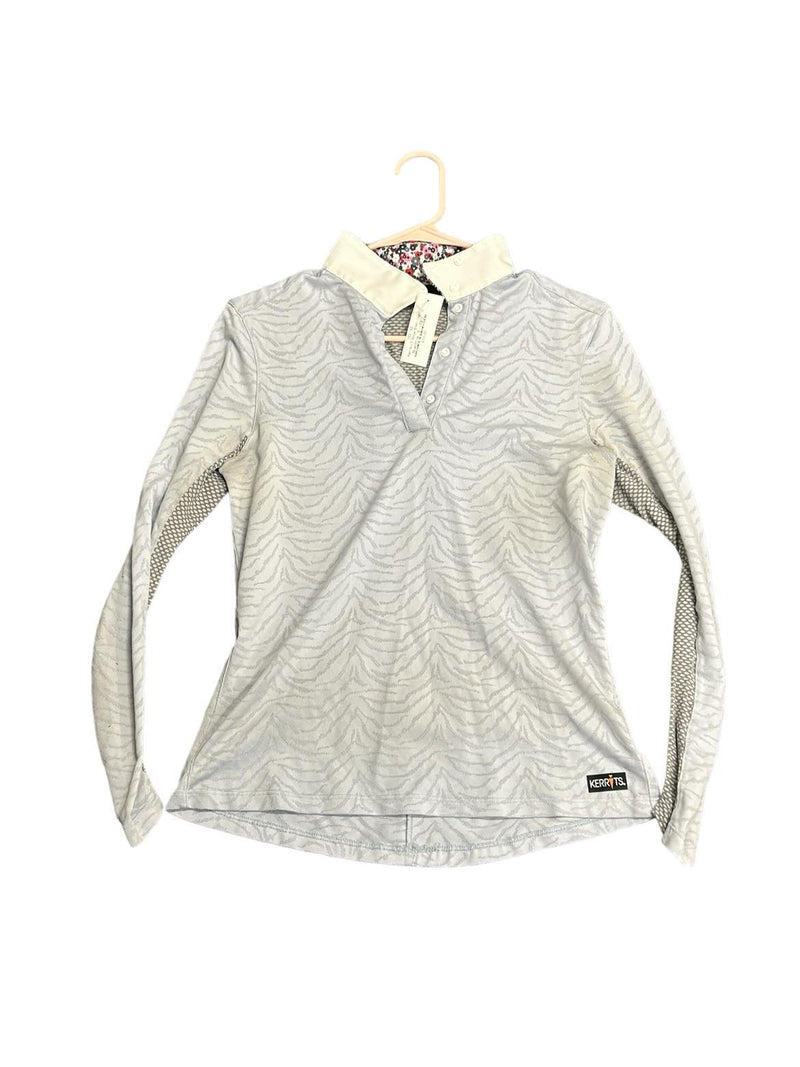 Kerrits LS Show Shirt - Light Blue/White - S - USED