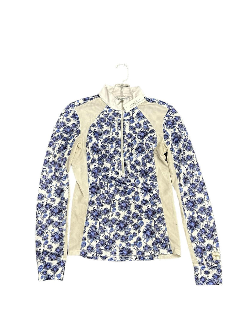 FITS Floral Sun Shirt - Blue/White - XS - USED