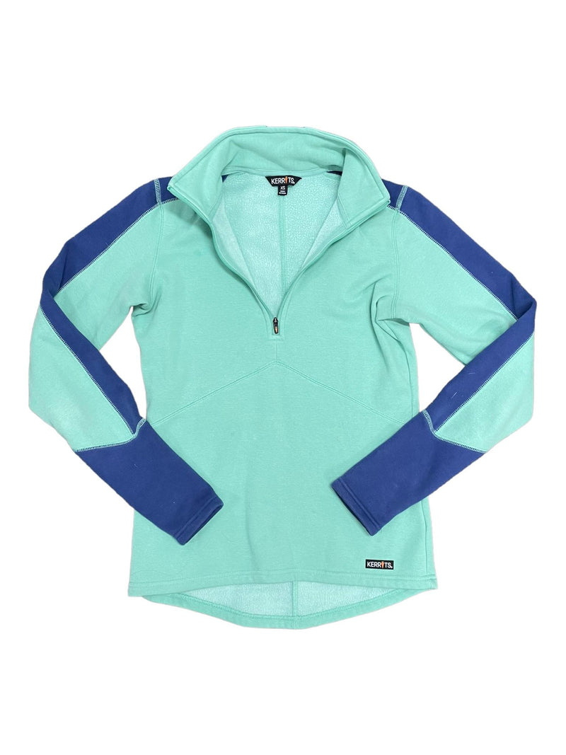 Kerrits Lined 1/4 Zip Sweater - Green/Blue - XS - USED