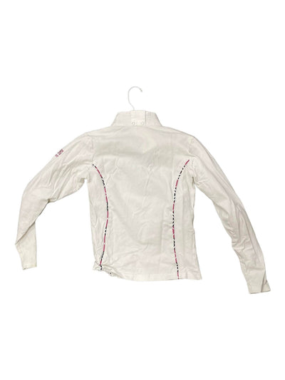 Riding Sport LS Show Shirt - White/Pink - S - USED