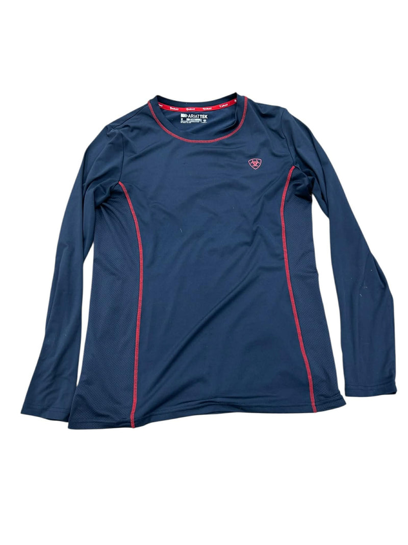 Ariat Crewneck Top - Navy/Red - M - USED